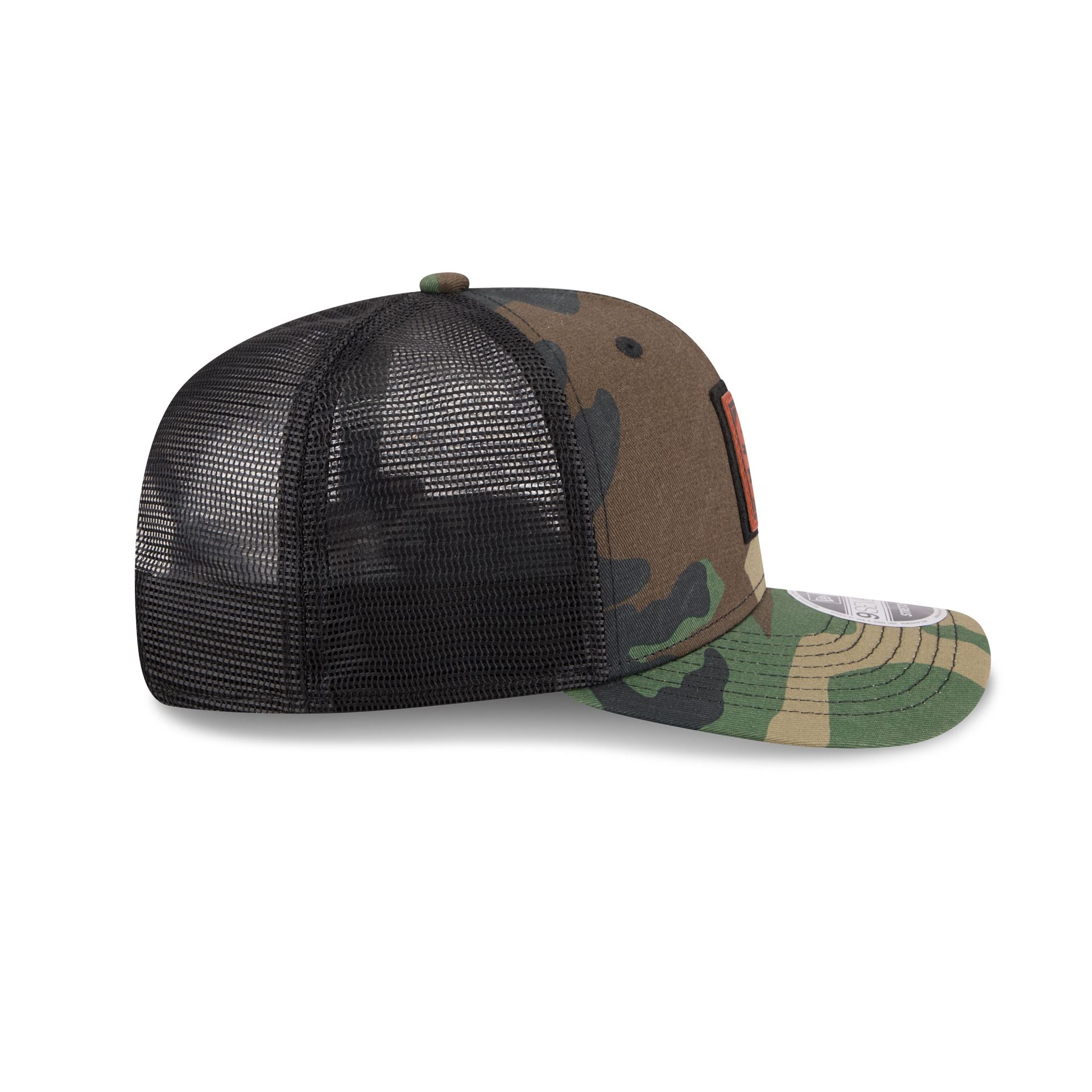 Michigan Wolverines Camo Canvas 9SEVENTY Trucker Hat