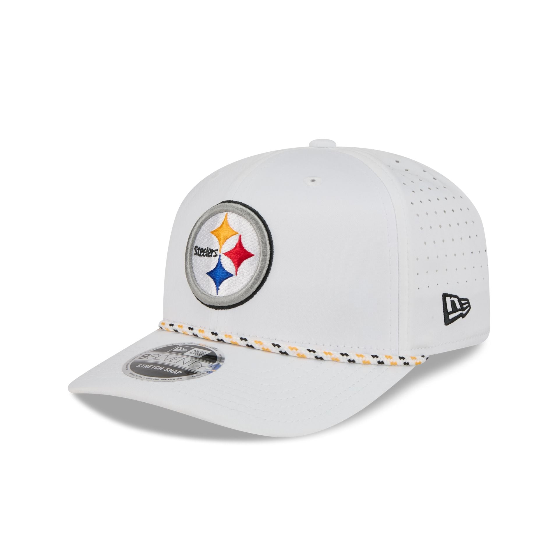 Pittsburgh Steelers Optic White Performance Rope 9SEVENTY Stretch-Snap Hat