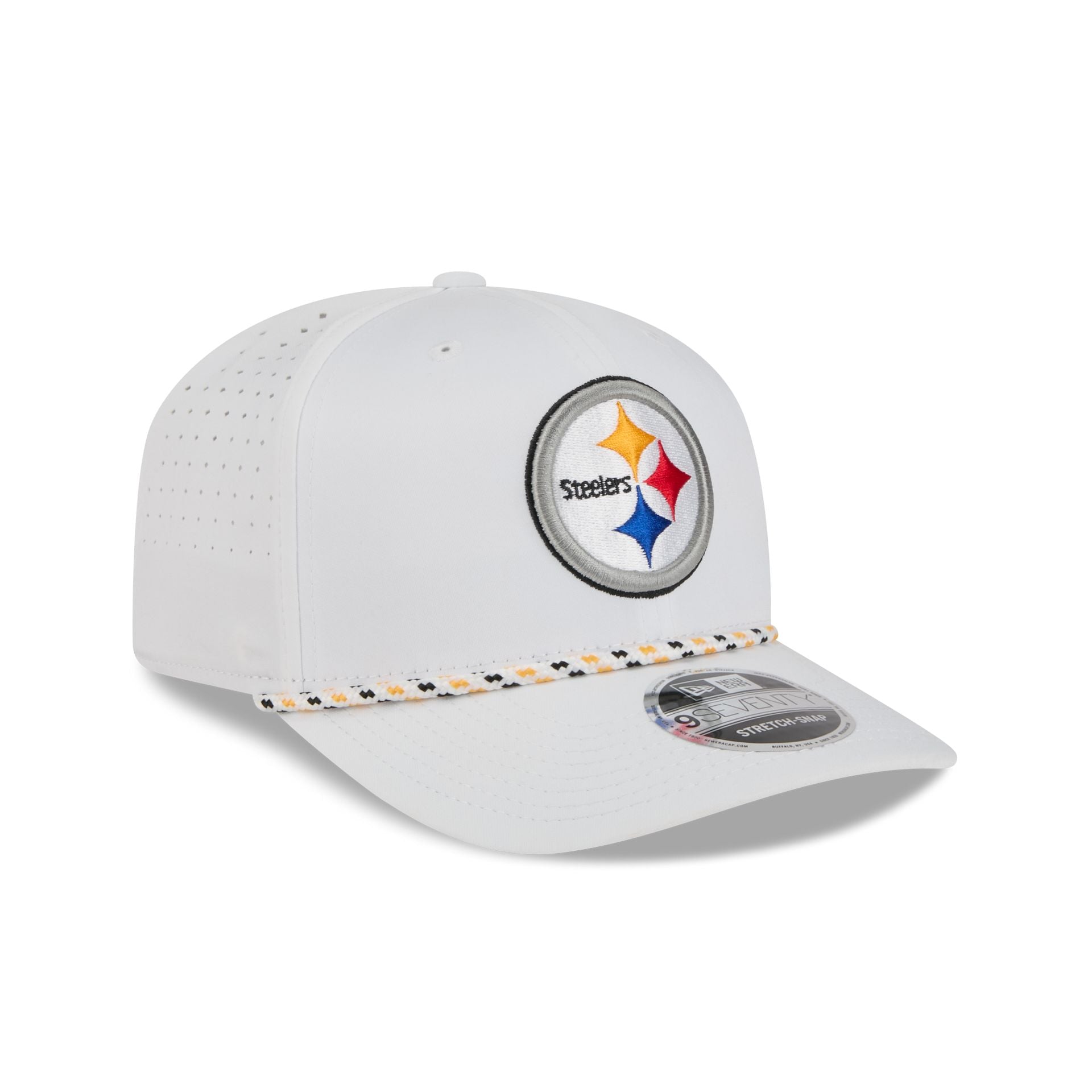 Pittsburgh Steelers Optic White Performance Rope 9SEVENTY Stretch-Snap Hat