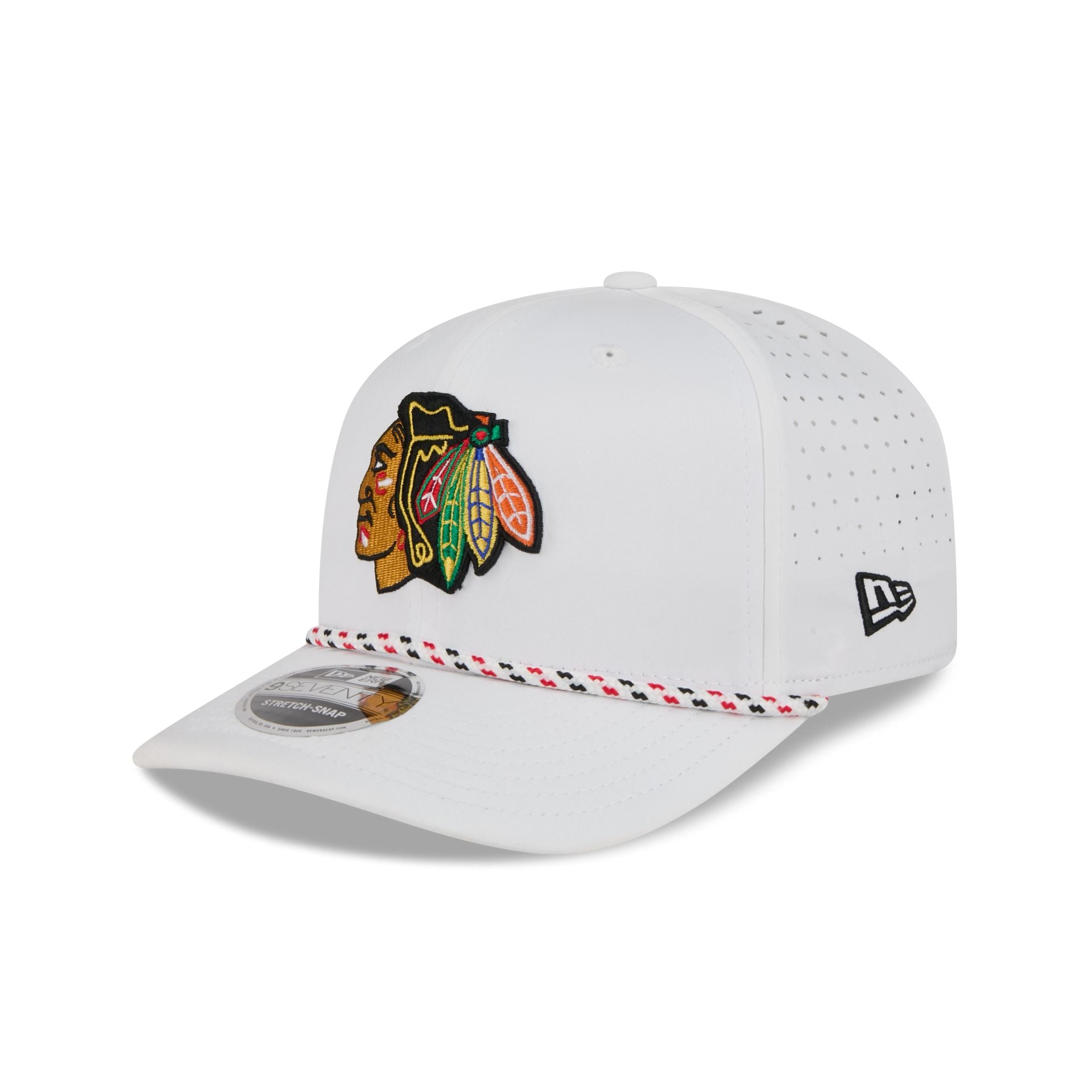 Chicago Blackhawks Optic White Performance Rope 9SEVENTY Stretch-Snap Hat