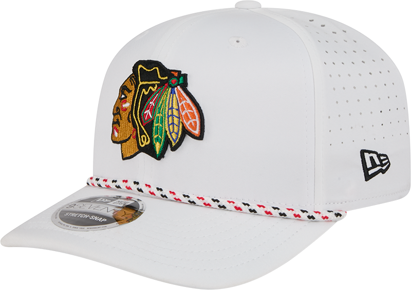 Chicago Blackhawks Optic White Performance Rope 9SEVENTY Stretch-Snap Hat