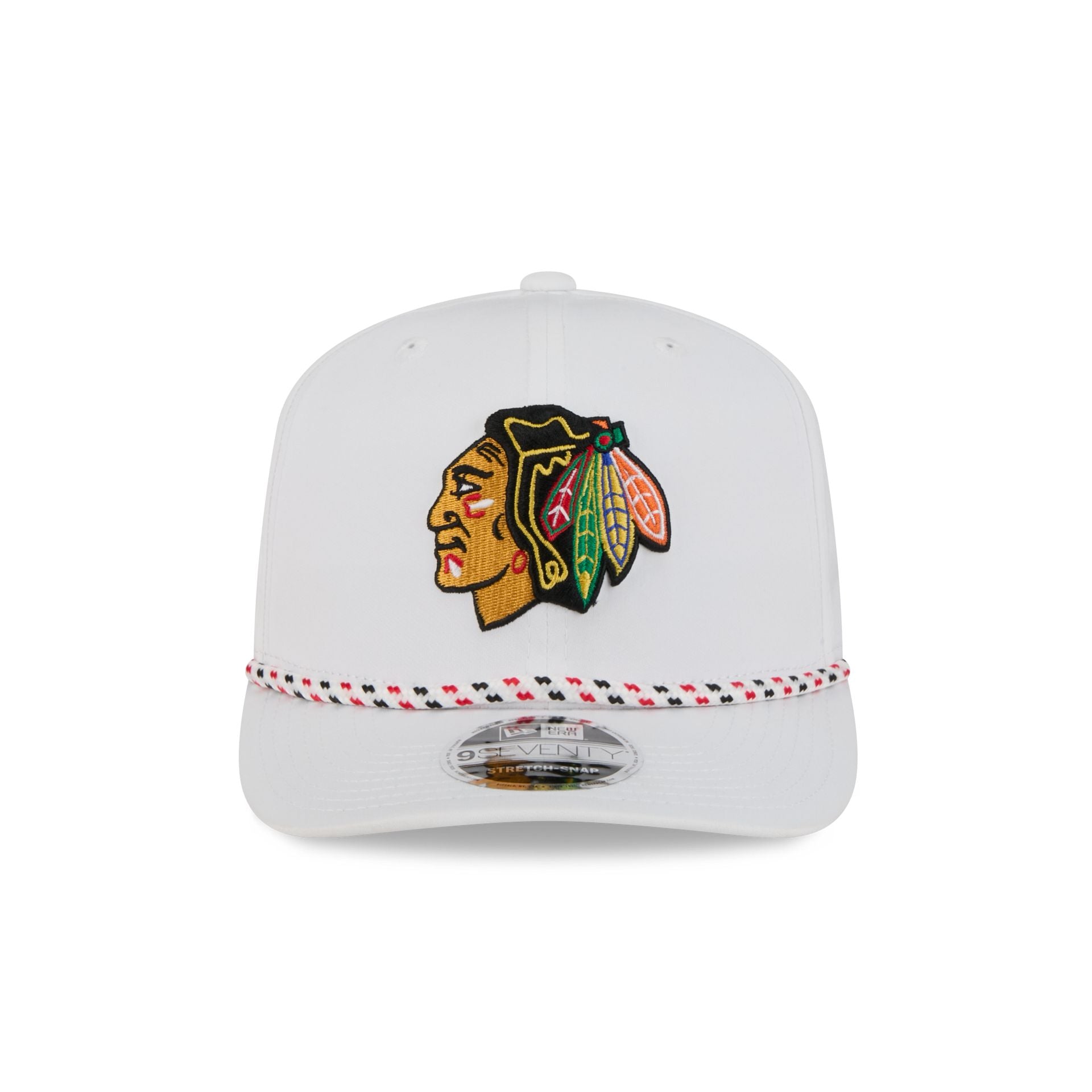 Chicago Blackhawks Optic White Performance Rope 9SEVENTY Stretch-Snap Hat