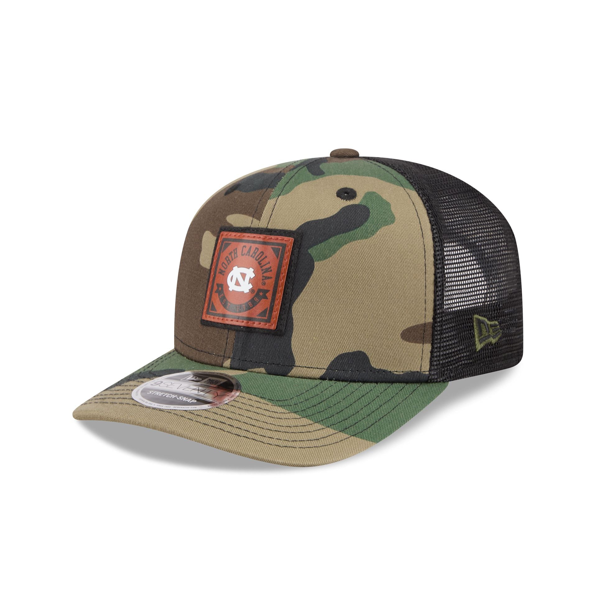 North Carolina Tar Heels Camo Canvas 9SEVENTY Trucker Hat