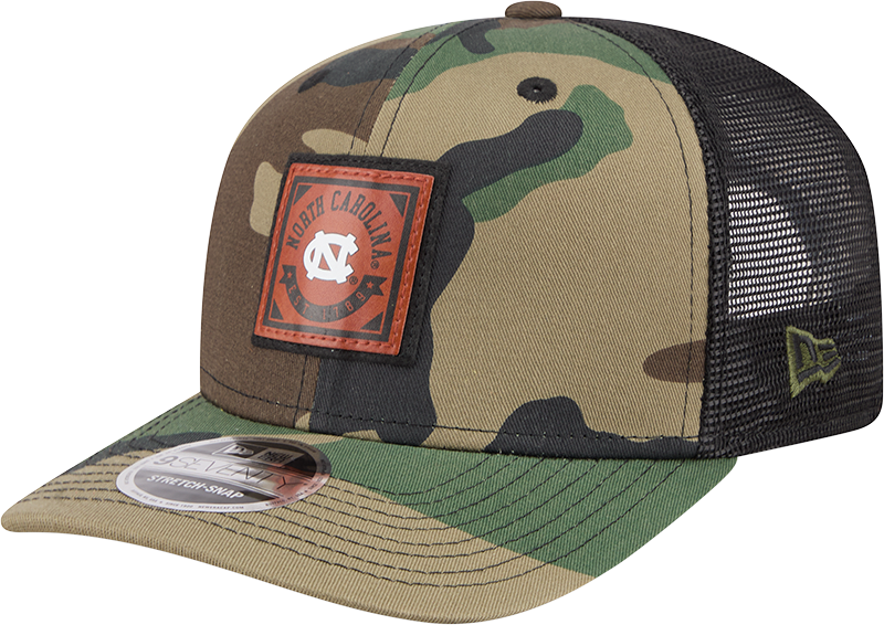 North Carolina Tar Heels Camo Canvas 9SEVENTY Trucker Hat
