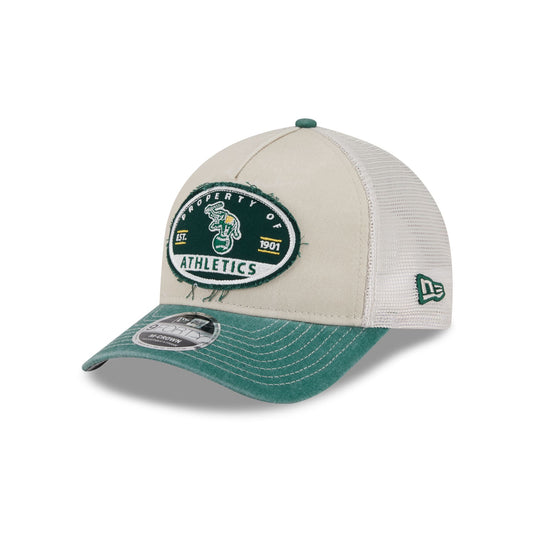 Athletics Frayed 9FORTY M-Crown A-Frame Trucker Hat - New Era Cap