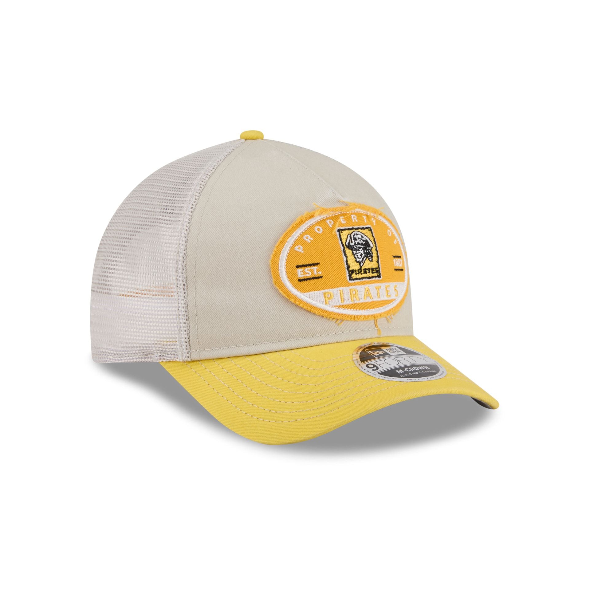 Pittsburgh Pirates Frayed 9FORTY M-Crown A-Frame Trucker Hat