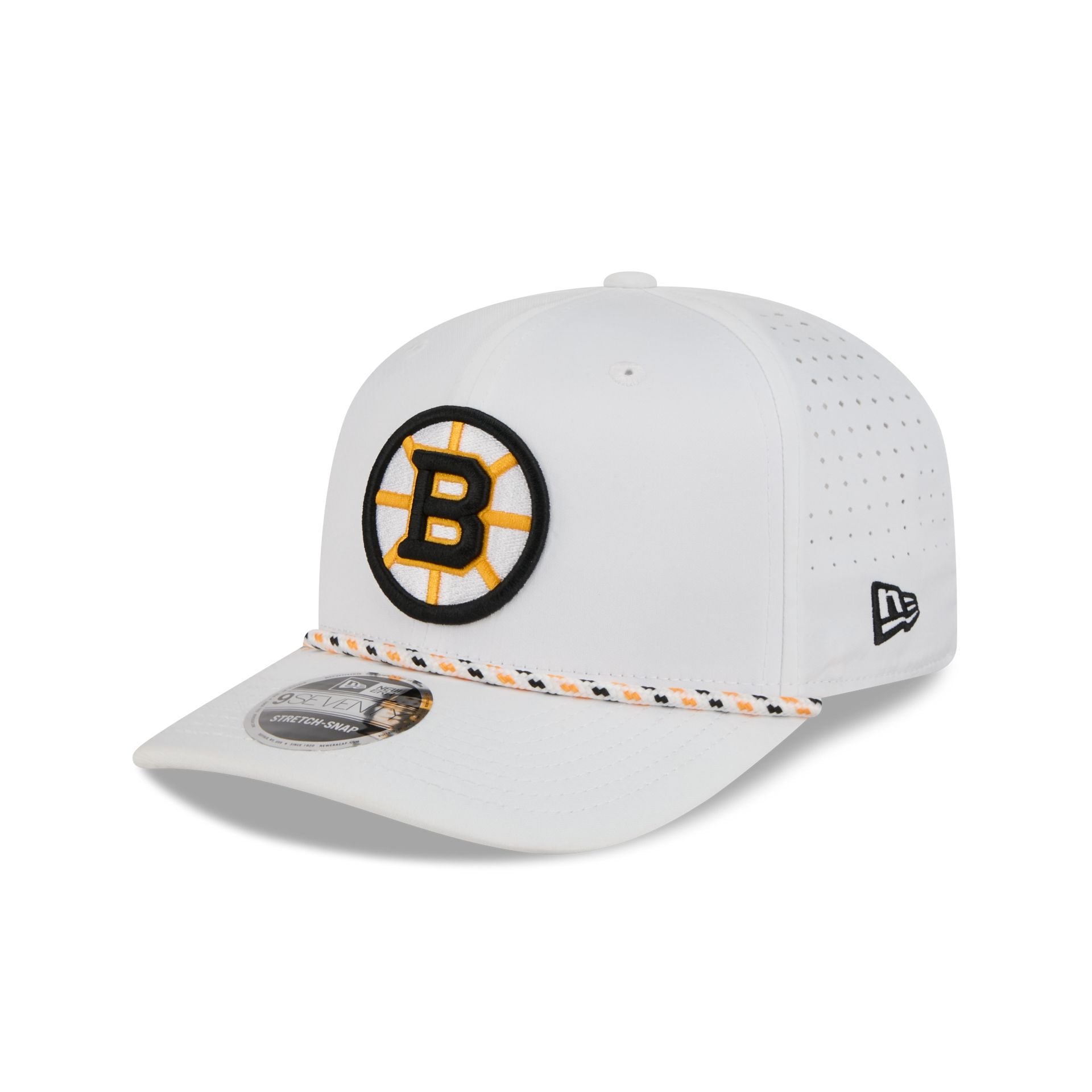 Boston Bruins Optic White Performance Rope 9SEVENTY Stretch-Snap Hat
