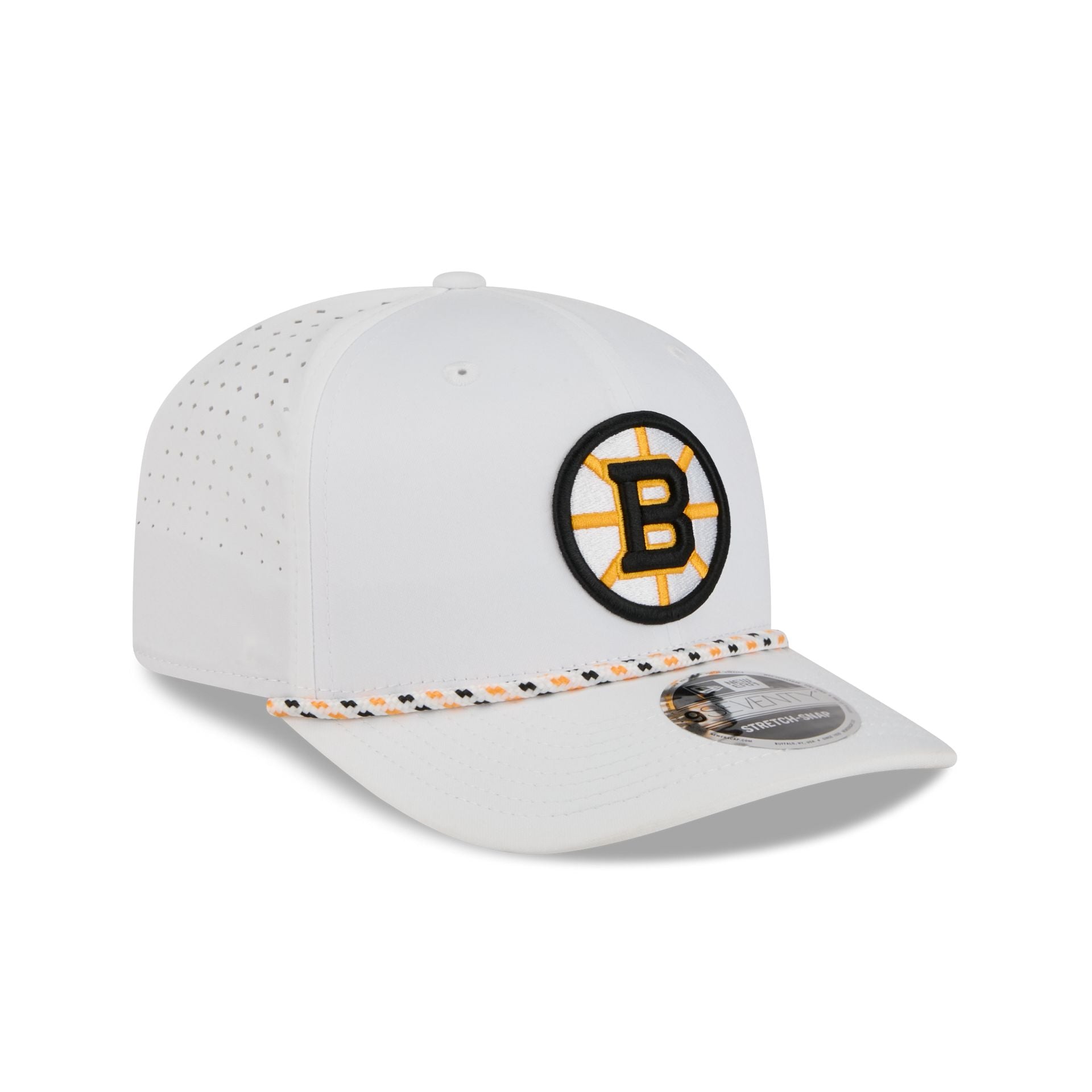 Boston Bruins Optic White Performance Rope 9SEVENTY Stretch-Snap Hat
