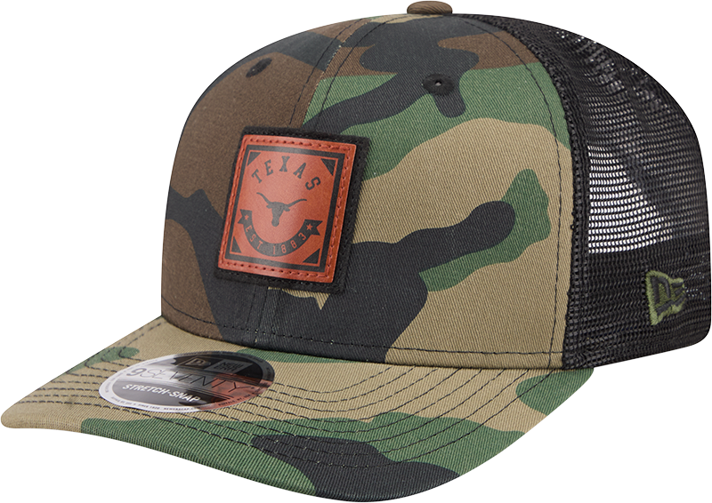 Texas Longhorns Camo Canvas 9SEVENTY Trucker Hat