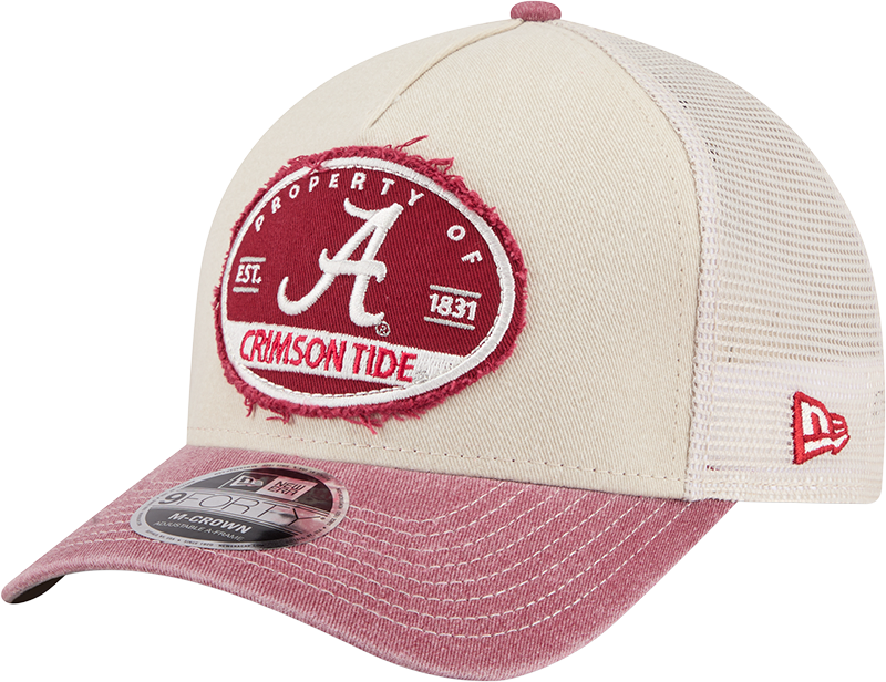 Alabama Crimson Tide Frayed 9FORTY M-Crown A-Frame Trucker Hat