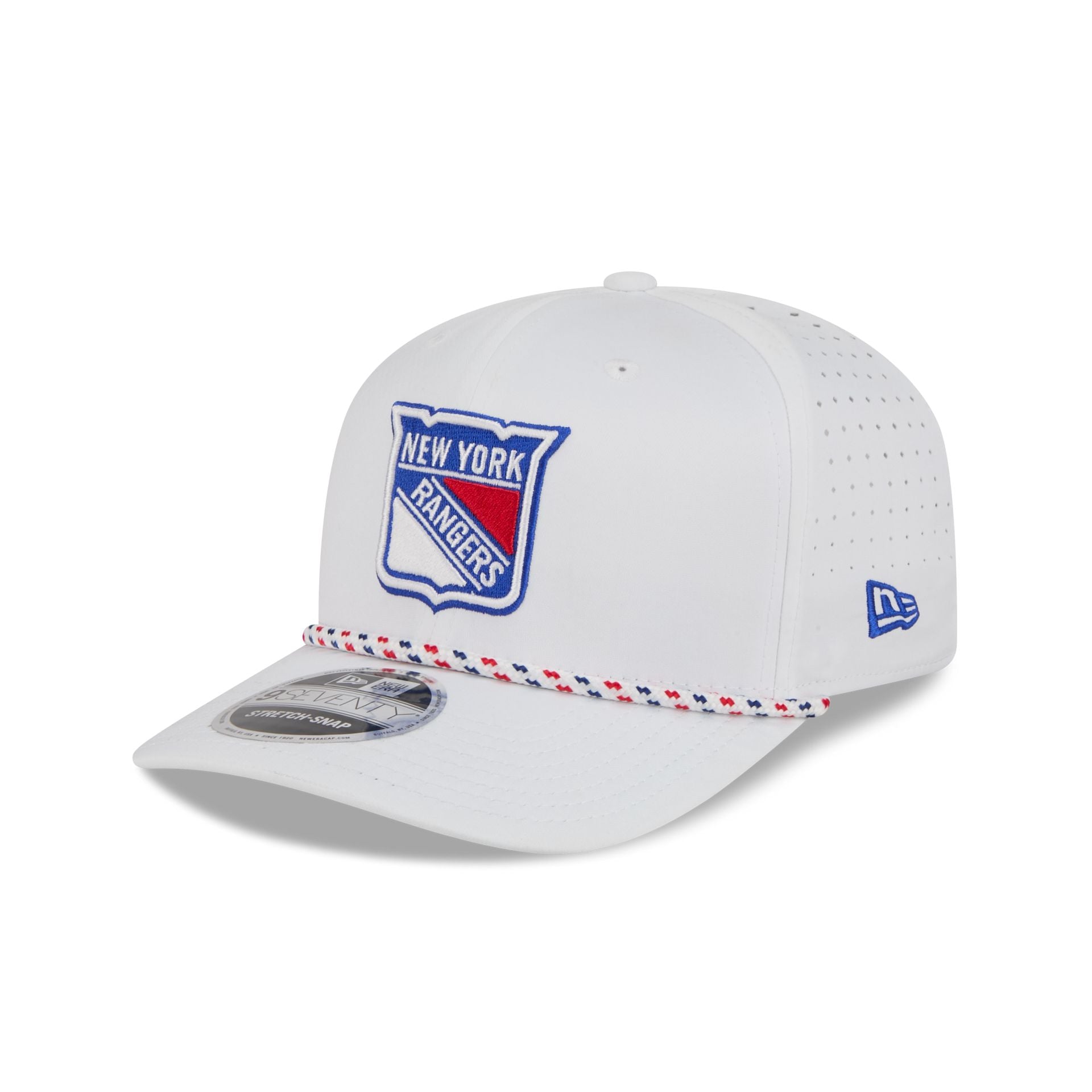 New York Rangers Optic White Performance Rope 9SEVENTY Stretch-Snap Hat