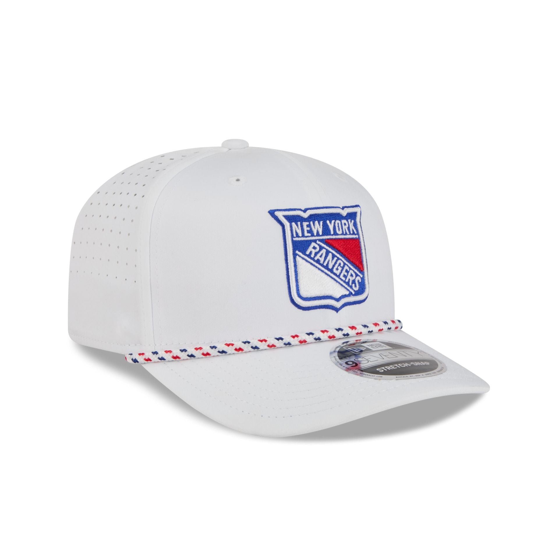 New York Rangers Optic White Performance Rope 9SEVENTY Stretch-Snap Hat