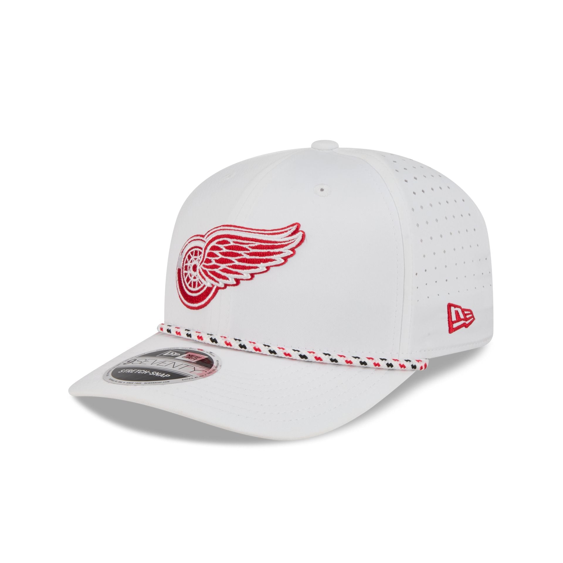 Detroit Red Wings Optic White Performance Rope 9SEVENTY Stretch-Snap Hat