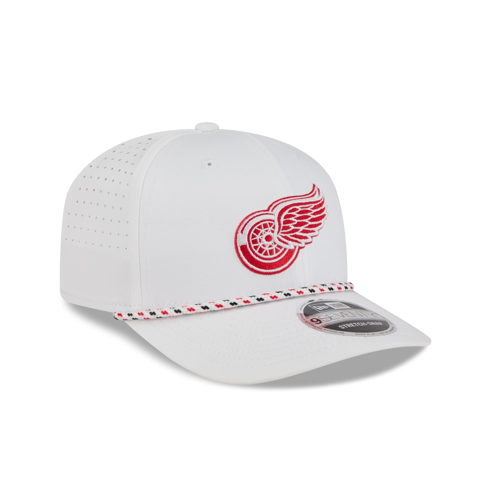 Detroit Red Wings Optic White Performance Rope 9SEVENTY Stretch-Snap Hat