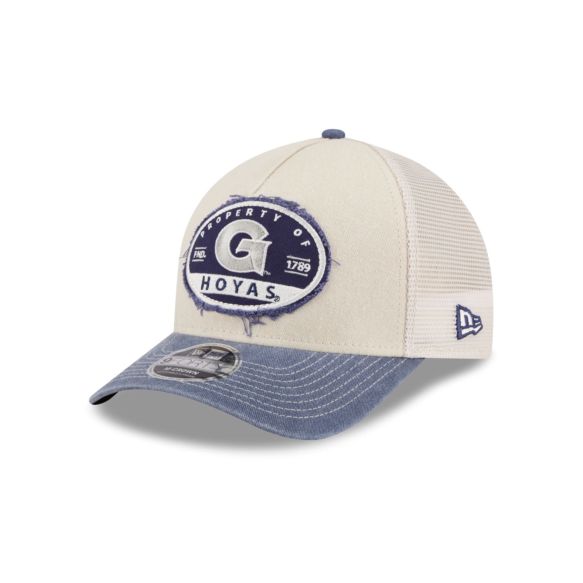 Georgetown Hoyas Frayed 9FORTY M-Crown A-Frame Trucker Hat