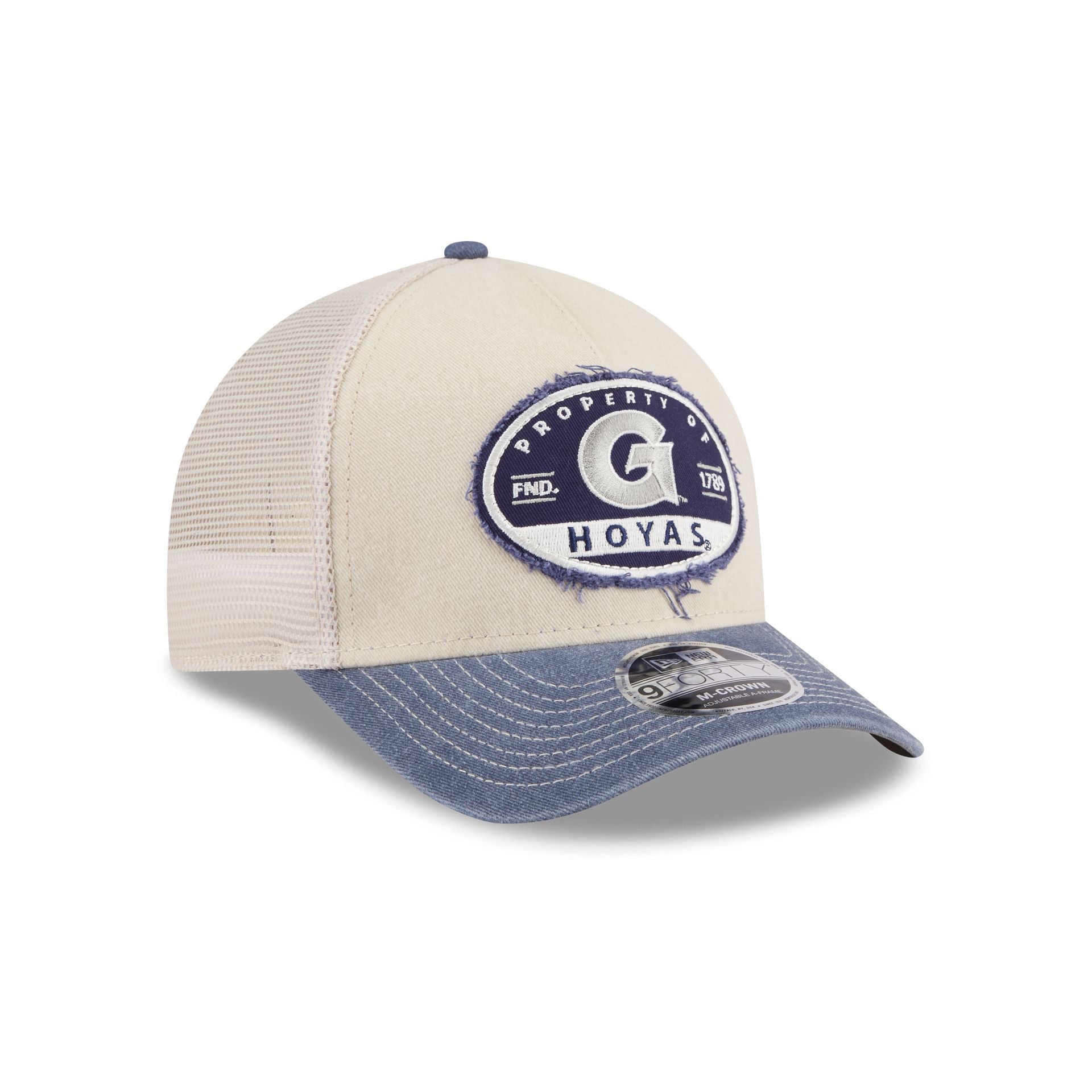 Georgetown Hoyas Frayed 9FORTY M-Crown A-Frame Trucker Hat