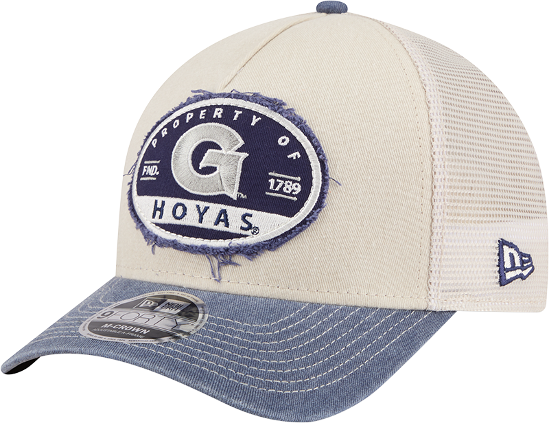 Georgetown Hoyas Frayed 9FORTY M-Crown A-Frame Trucker Hat