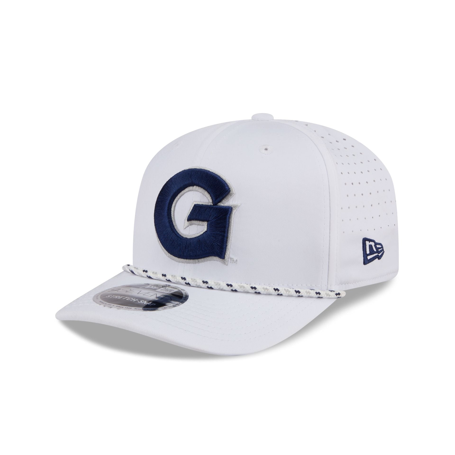 Georgetown Hoyas Optic White Performance Rope 9SEVENTY Stretch-Snap Hat