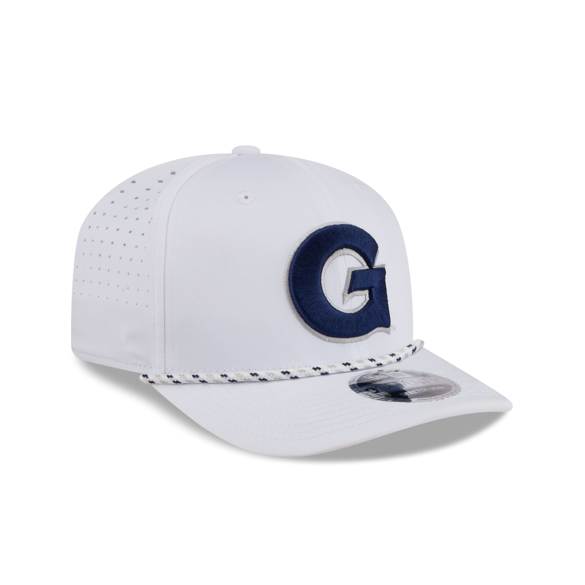 Georgetown Hoyas Optic White Performance Rope 9SEVENTY Stretch-Snap Hat