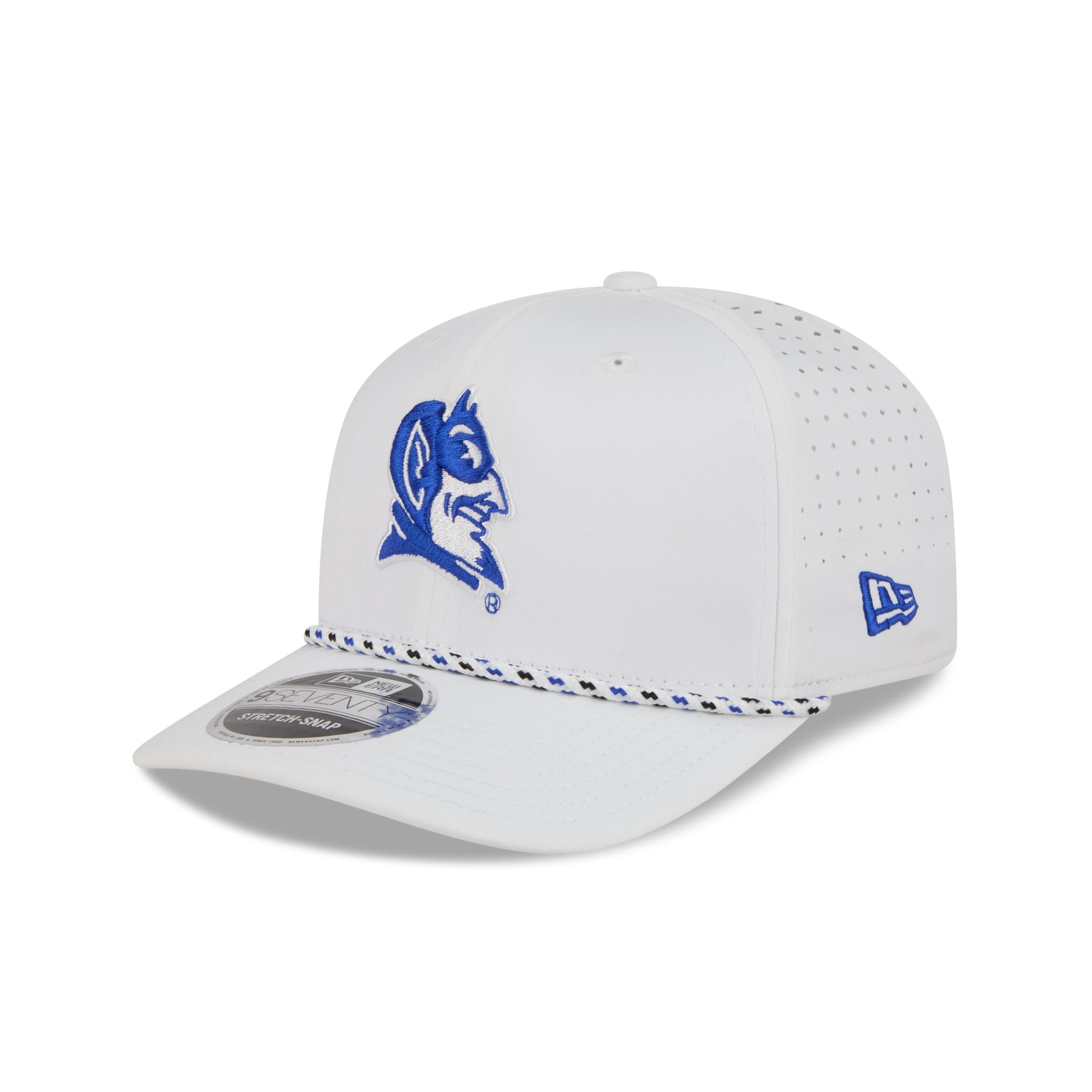 Duke Blue Devils Optic White Performance Rope 9SEVENTY Stretch-Snap Hat