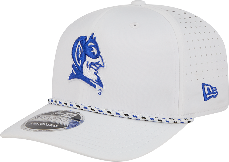 Duke Blue Devils Optic White Performance Rope 9SEVENTY Stretch-Snap Hat