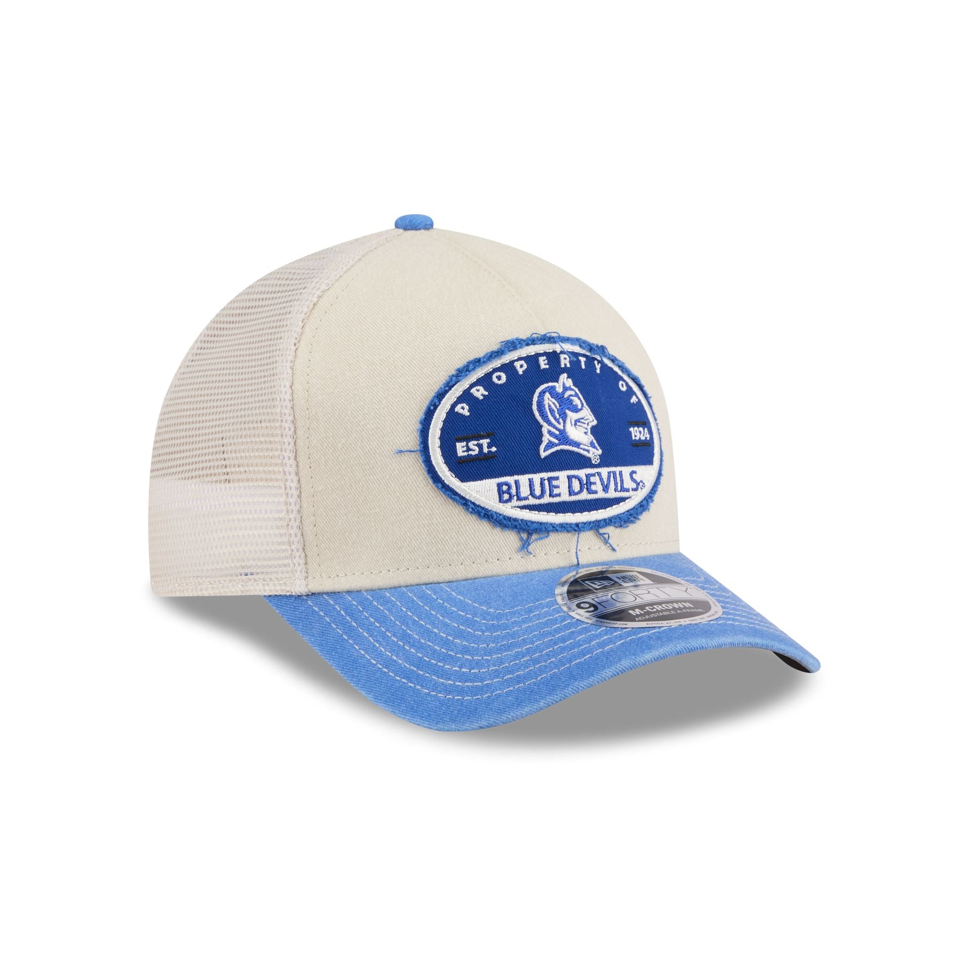 Duke Blue Devils Frayed 9FORTY M-Crown A-Frame Trucker Hat