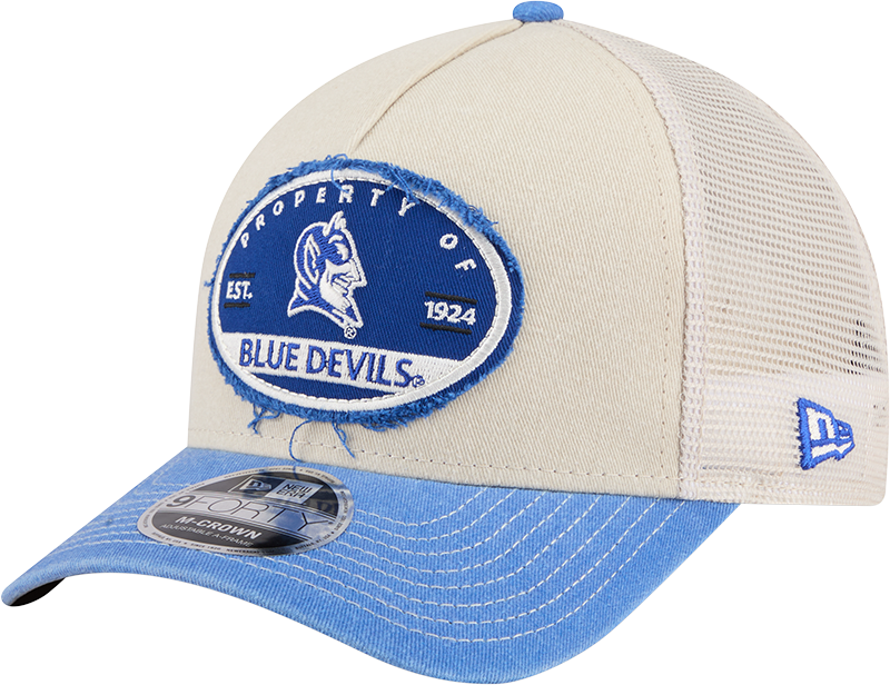 Duke Blue Devils Frayed 9FORTY M-Crown A-Frame Trucker Hat
