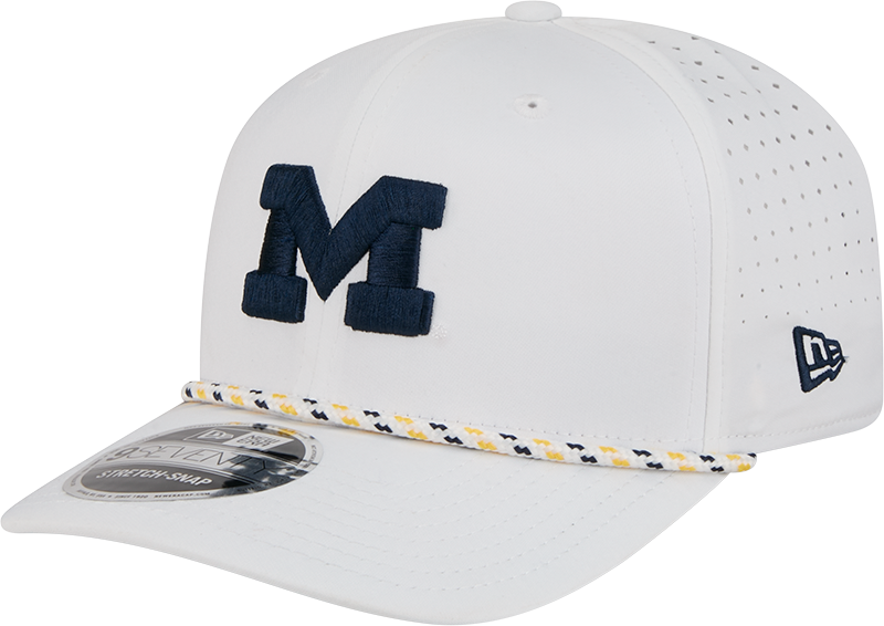 Michigan Wolverines Optic White Performance Rope 9SEVENTY Stretch-Snap Hat