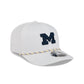 Michigan Wolverines Optic White Performance Rope 9SEVENTY Stretch-Snap Hat
