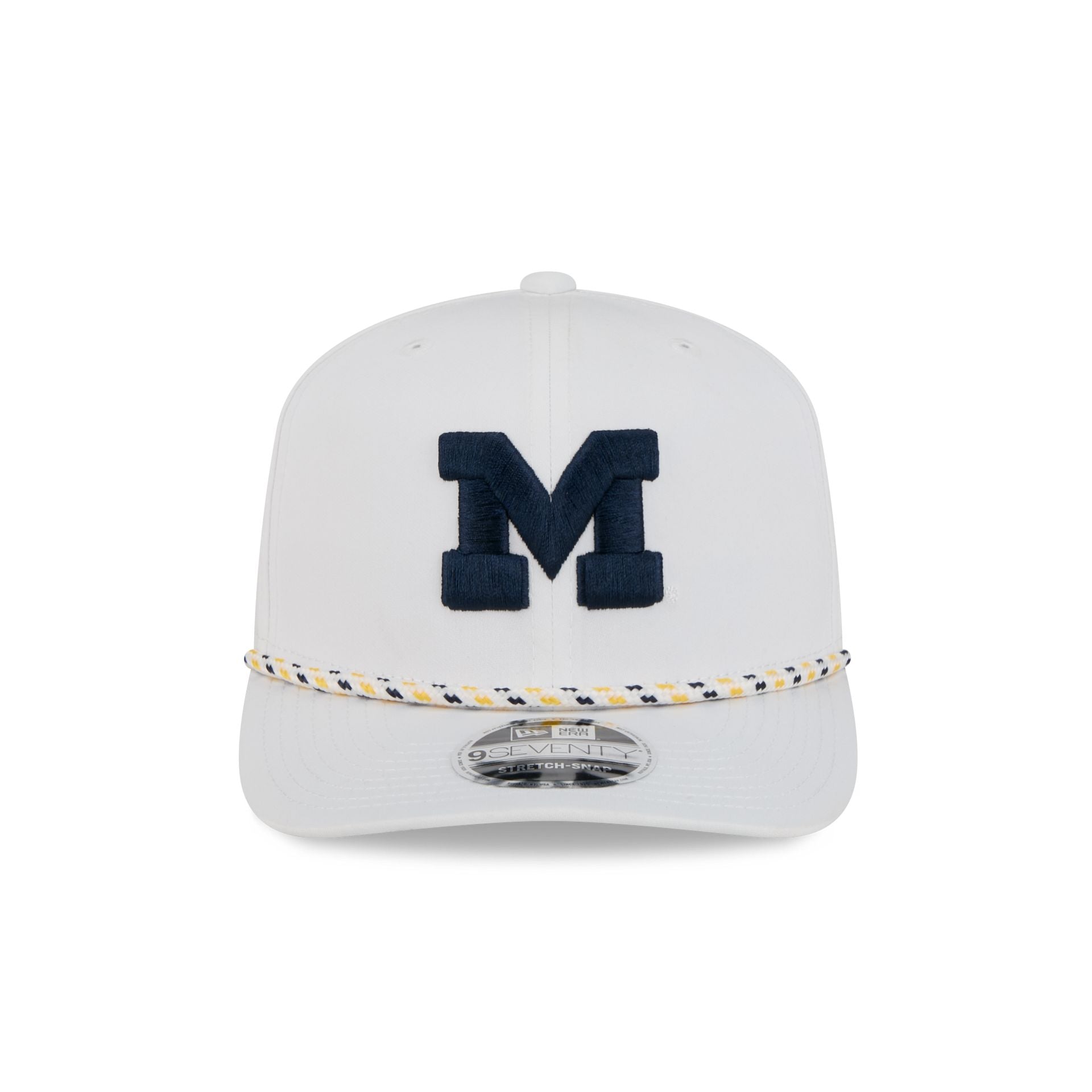 Michigan Wolverines Optic White Performance Rope 9SEVENTY Stretch-Snap Hat