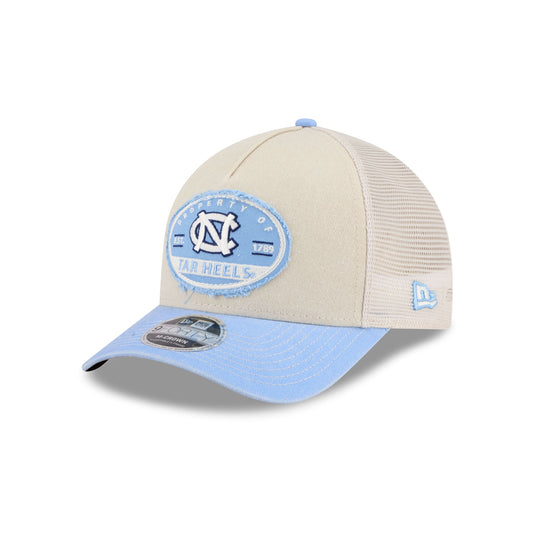 North Carolina Tar Heels Frayed 9FORTY M-Crown A-Frame Trucker Hat - New Era Cap
