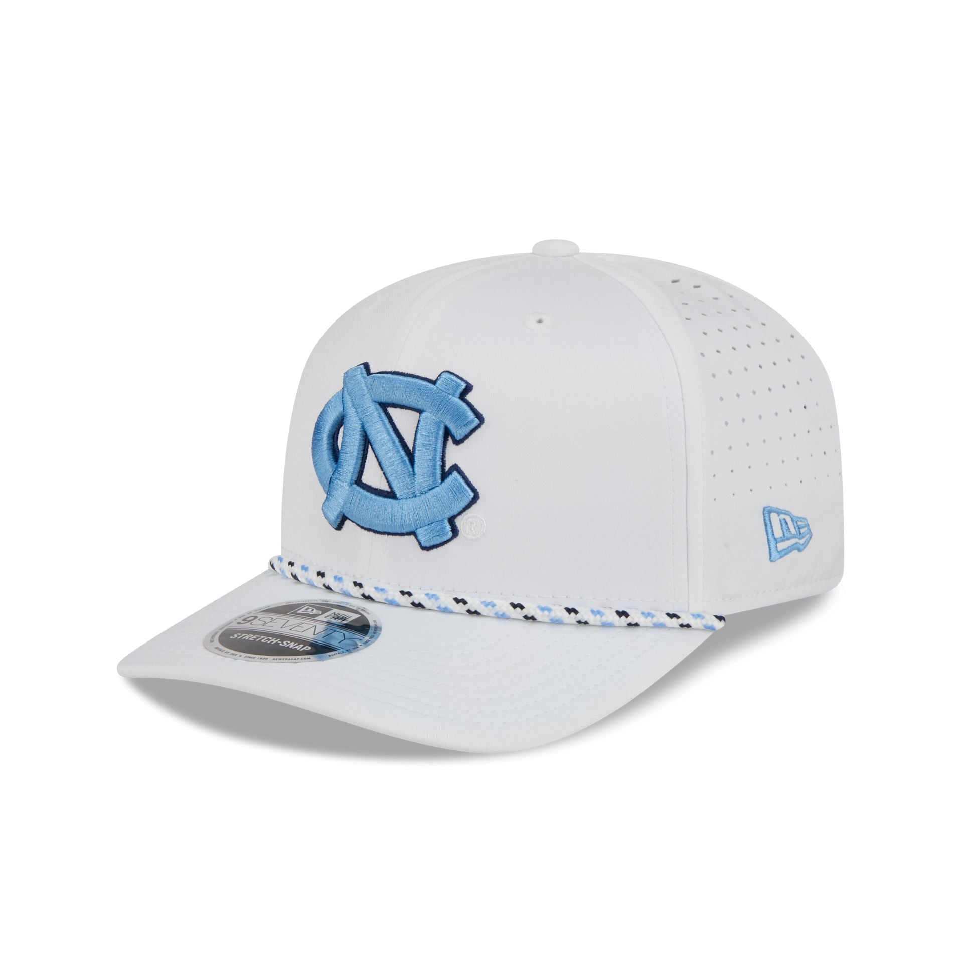 North Carolina Tar Heels Optic White Performance Rope 9SEVENTY Stretch-Snap Hat