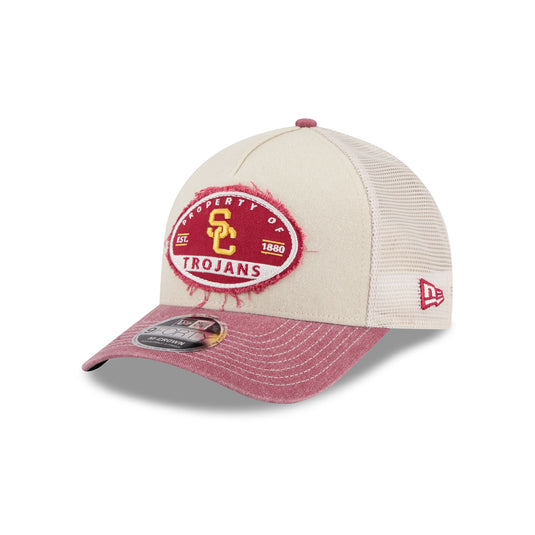 USC Trojans Frayed 9FORTY M-Crown A-Frame Trucker Hat - New Era Cap