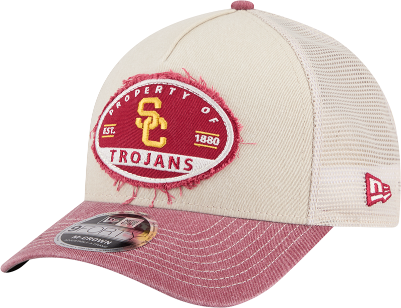 USC Trojans Frayed 9FORTY M-Crown A-Frame Trucker Hat
