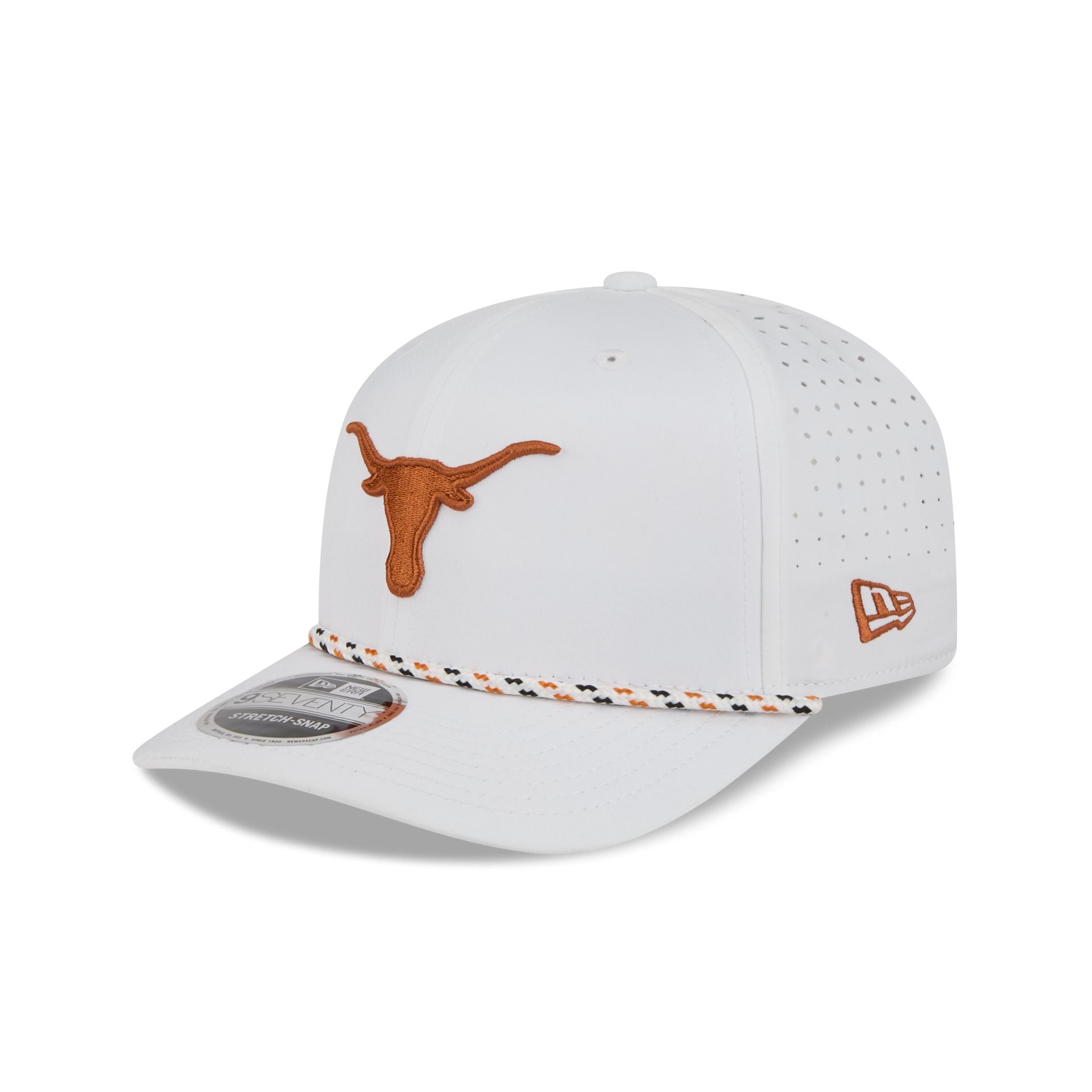 Texas Longhorns Optic White Performance Rope 9SEVENTY Stretch-Snap Hat