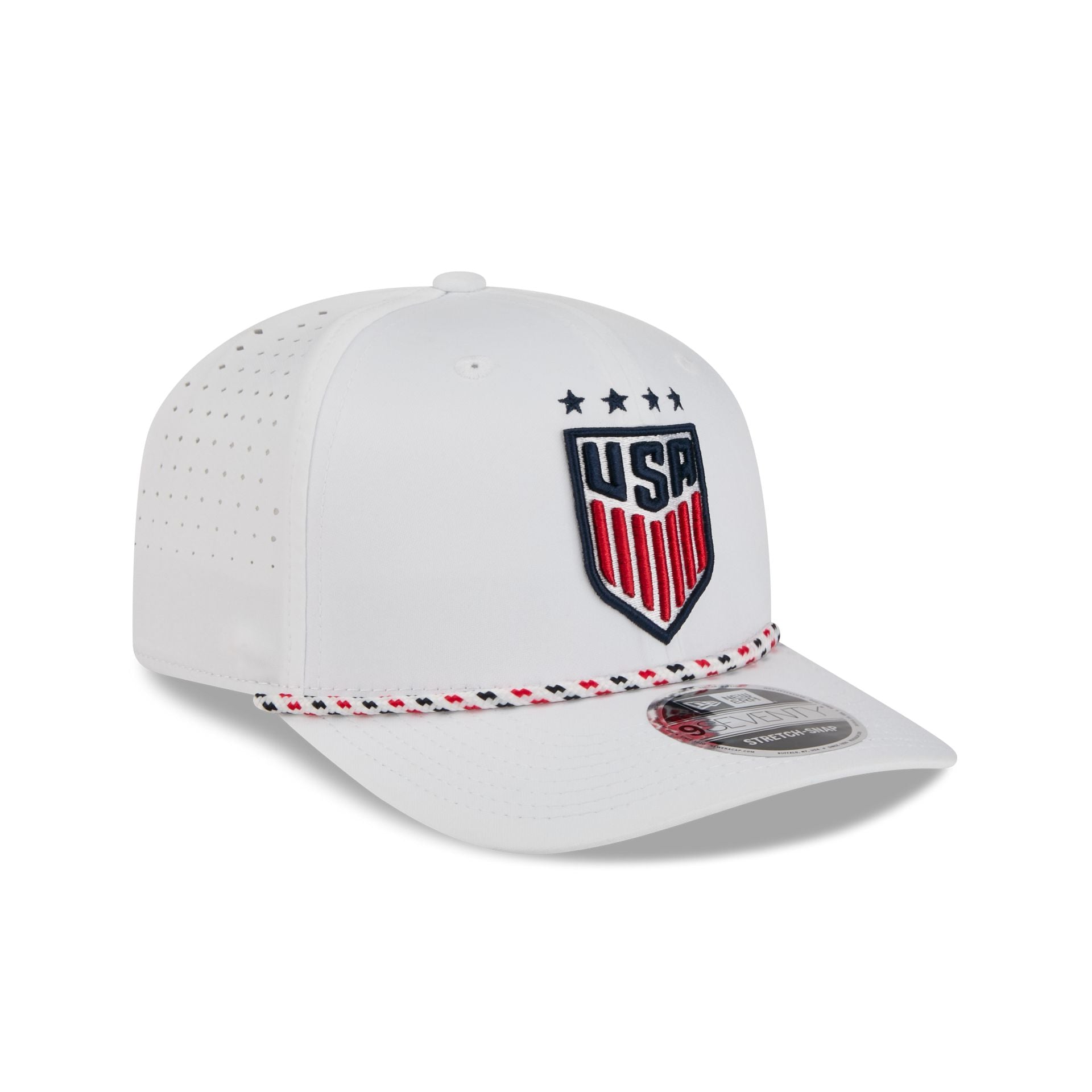 US Soccer Women's National Team Optic White Performance Rope 9SEVENTY Stretch-Snap Hat