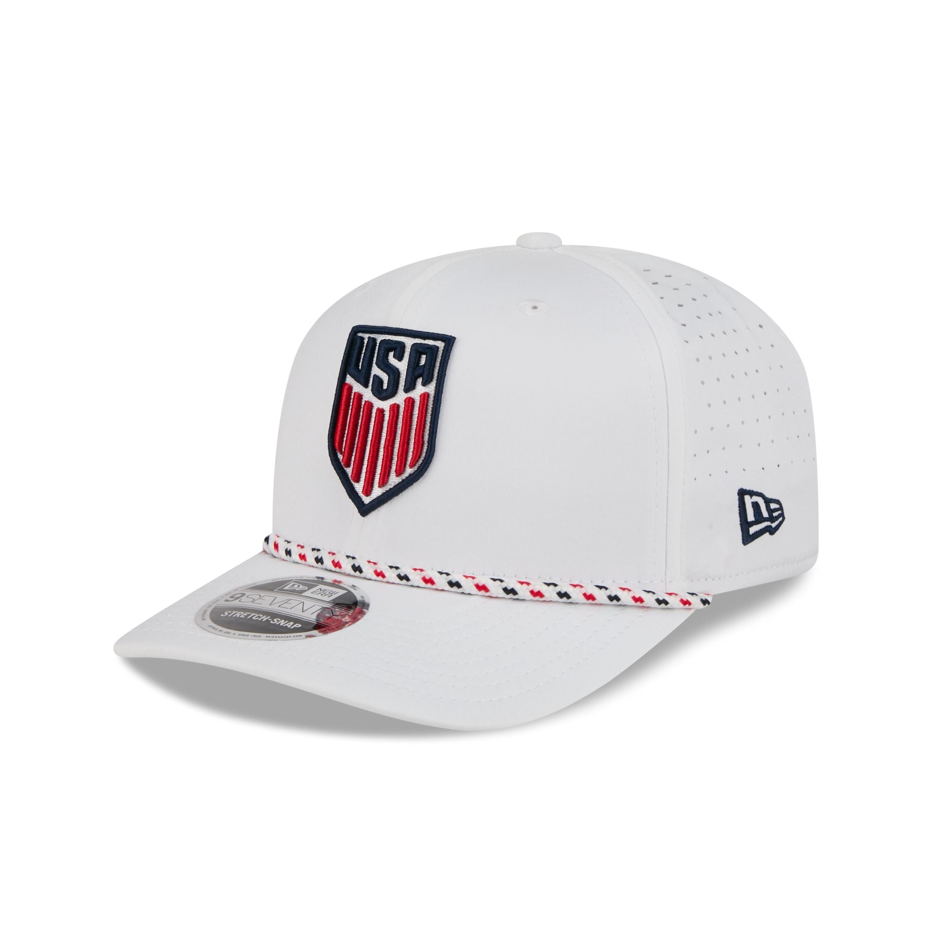 U.S. Soccer Men's National Team Optic White Performance Rope 9SEVENTY Stretch-Snap Hat