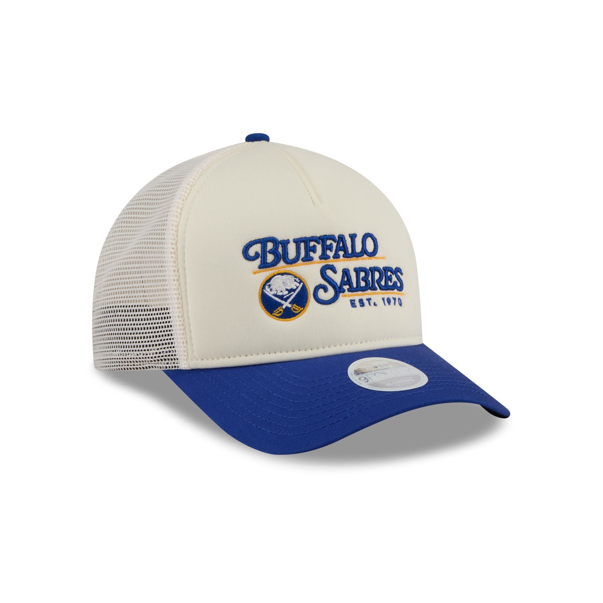 Buffalo Sabres Retro Chrome Women's White 9FORTY M-Crown A-Frame Trucker Hat