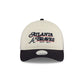 Atlanta Braves Retro Chrome Women's White 9FORTY M-Crown A-Frame Trucker Hat