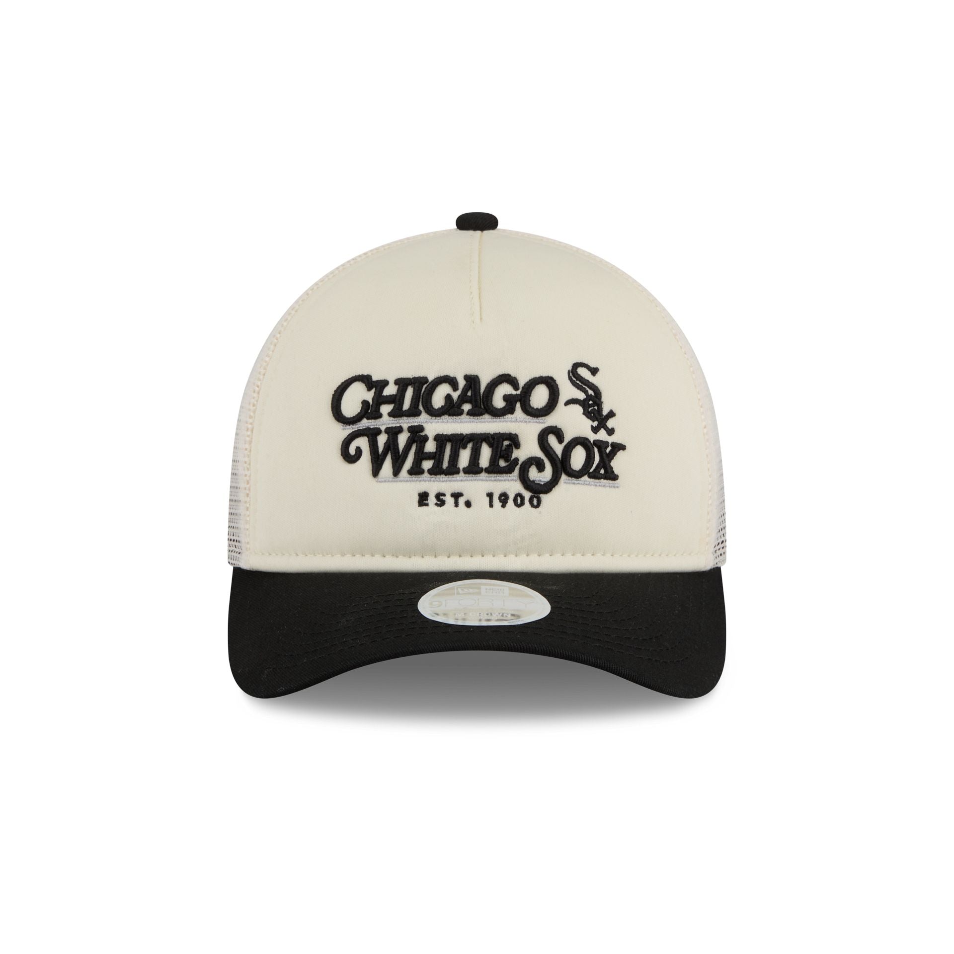 Chicago White Sox Retro Chrome Women's White 9FORTY M-Crown A-Frame Trucker Hat