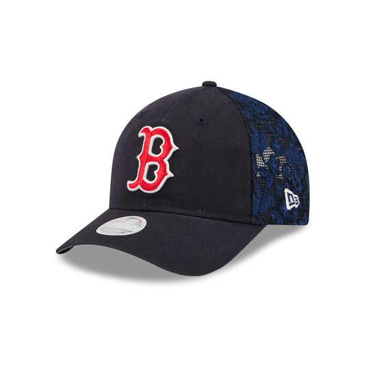 Boston Red Sox Floral Mesh Women's 9FORTY M-Crown Trucker Hat - New Era Cap