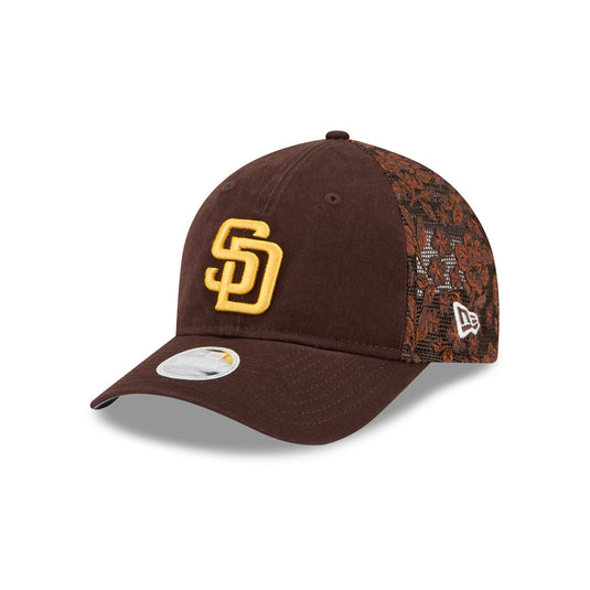 San Diego Padres Floral Mesh Women's 9FORTY M-Crown Trucker Hat - New Era Cap
