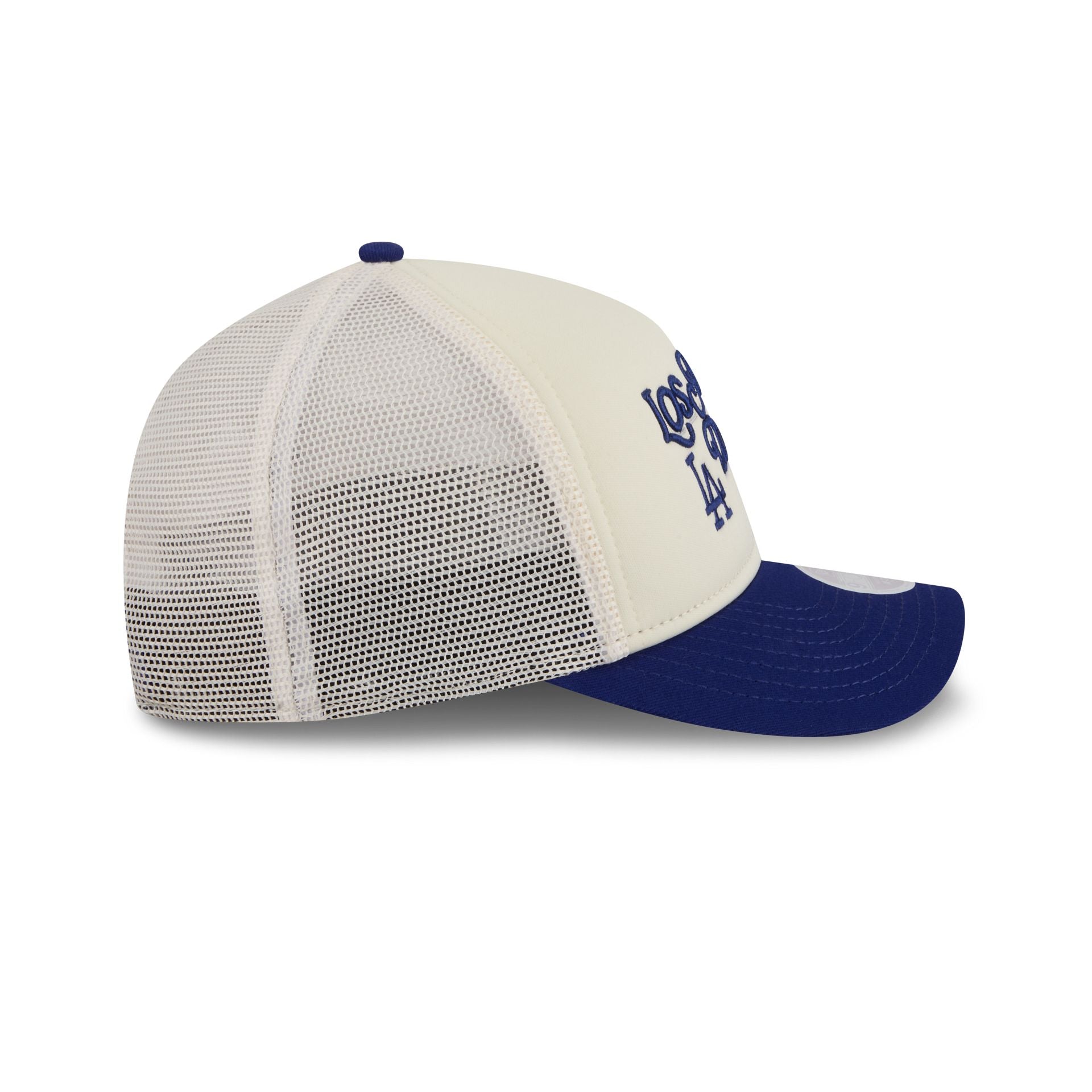 Los Angeles Dodgers Retro Chrome Women's White 9FORTY M-Crown A-Frame Trucker Hat