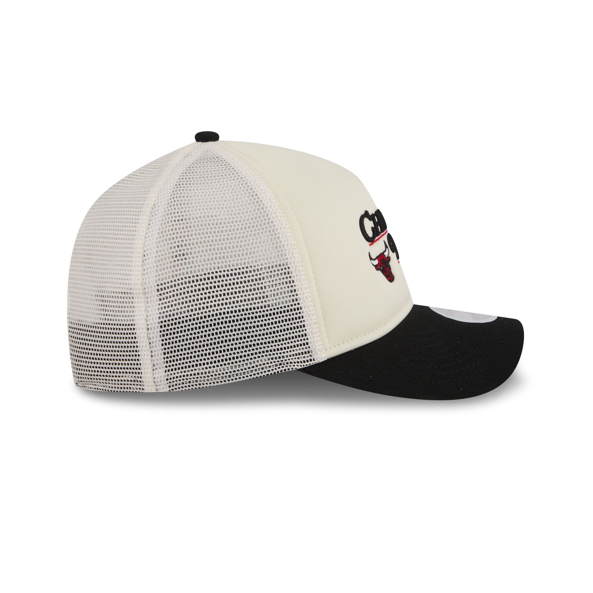 Chicago Bulls Retro Chrome Women's White 9FORTY M-Crown A-Frame Trucker Hat