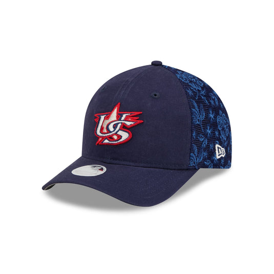 USA Floral Mesh Women's 9FORTY M-Crown Trucker Hat - New Era Cap