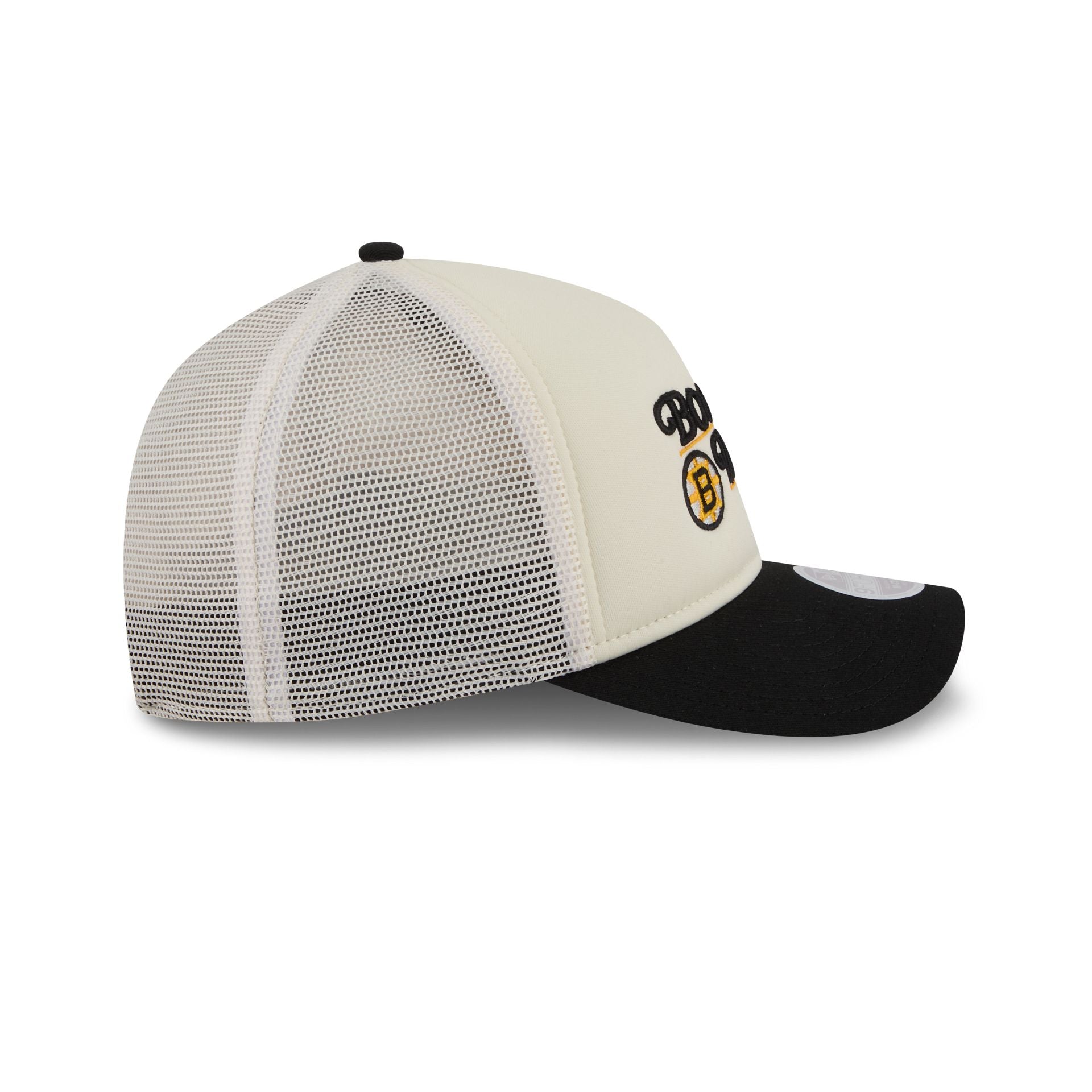Boston Bruins Retro Chrome Women's White 9FORTY M-Crown A-Frame Trucker Hat