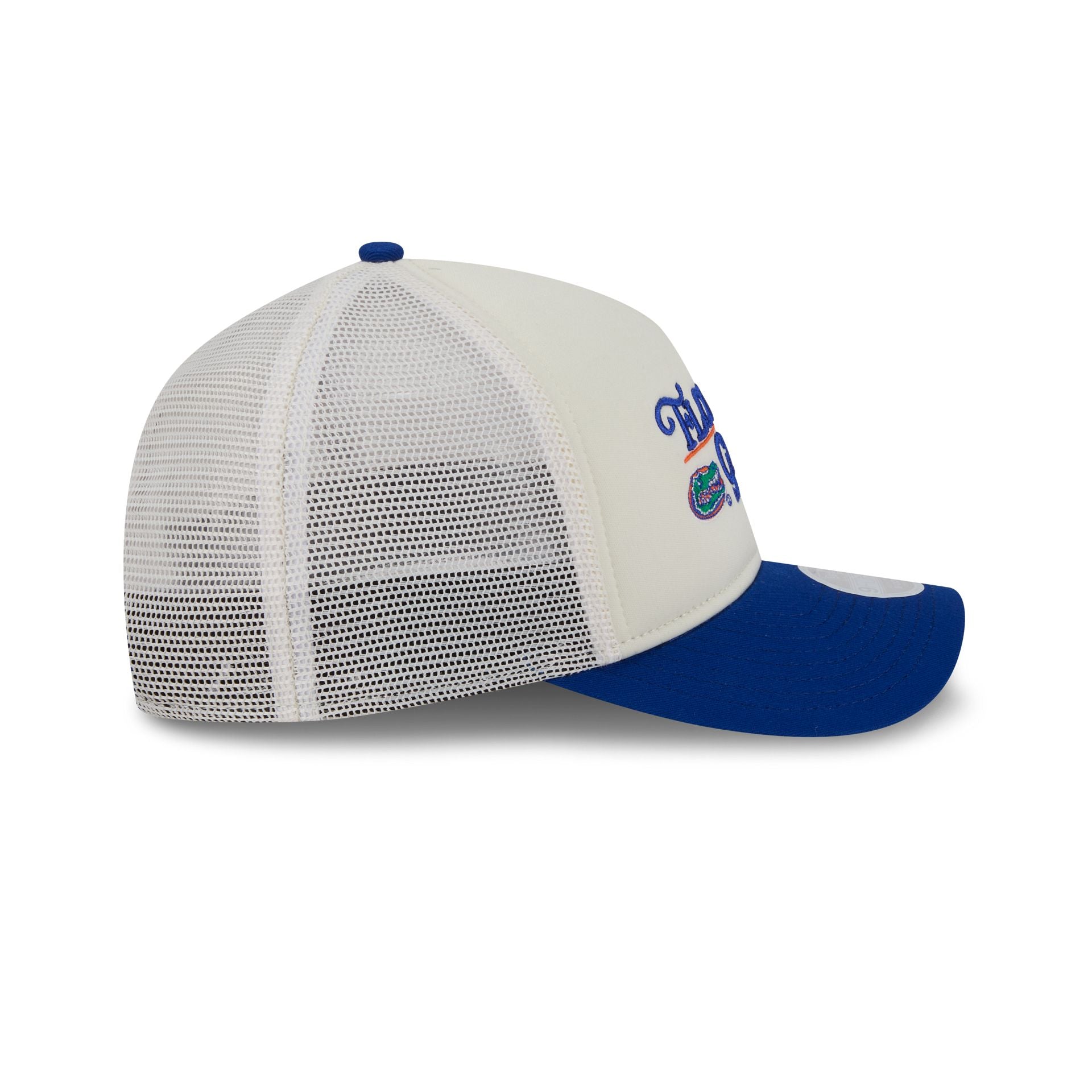 Florida Gators Retro Chrome Women's White 9FORTY M-Crown A-Frame Trucker Hat