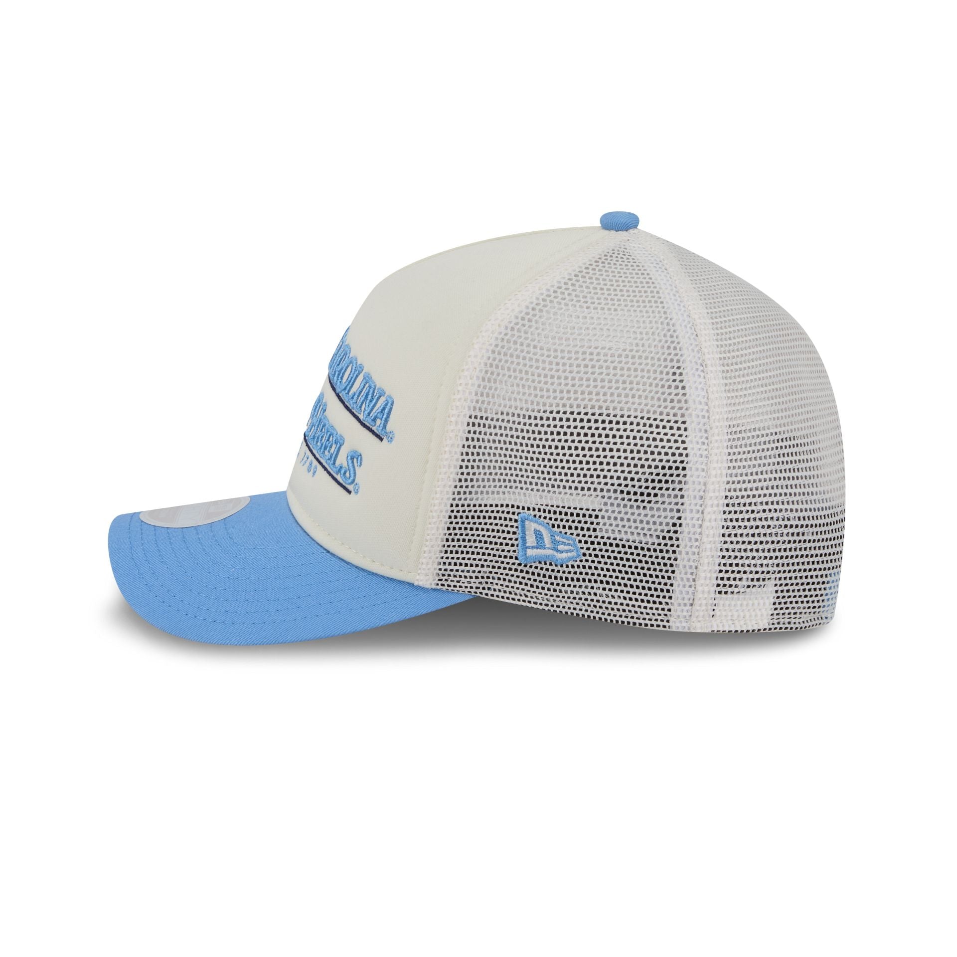 North Carolina Tar Heels Retro Chrome Women's White 9FORTY M-Crown A-Frame Trucker Hat