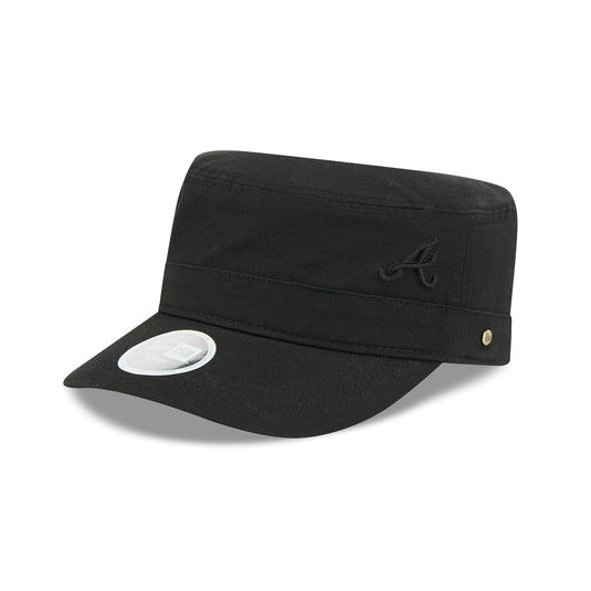 Atlanta Braves Women's Cadet Black Military Adjustable Hat - New Era Cap