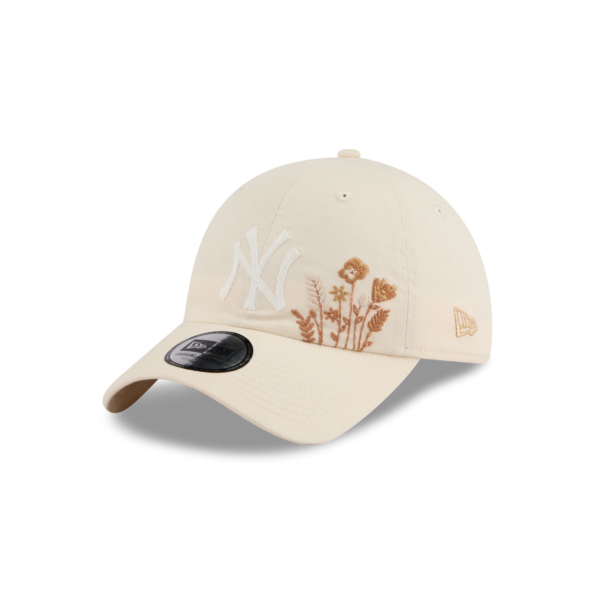 New York Yankees Wildflower Light Cream Casual Classic Adjustable Hat